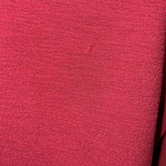 MADEWELL TEXTURE & THREAD Red Crepe Wrap Side Tie Top-XS - Picture 6 of 9